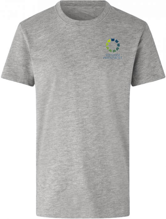 ID - Sp T-Shirt Børn Med Rygtryk - Grå Melange