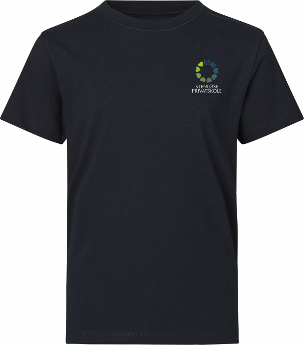 ID - Sp T-Shirt Børn Med Rygtryk - Navy